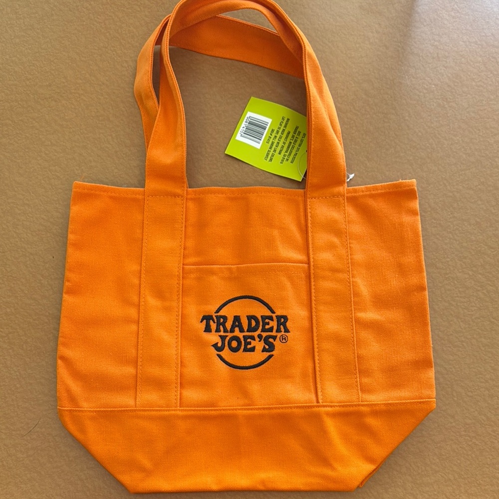 Trader Joe's Orange mini Tote Bag